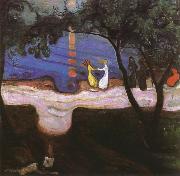 Edvard Munch Dance beside the water oil painting artist